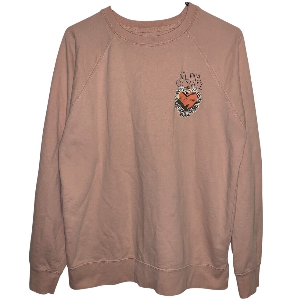 Selena Gomez De Una Vez Pop Music Light Pink Women's Sweatshirt M